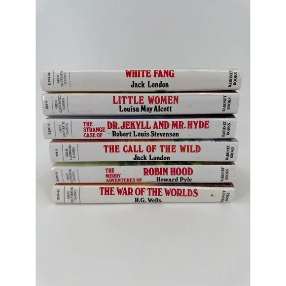 Lot of 6 Great Illustrated Classics Hardcover Baronet Books - Picture 3 of 6